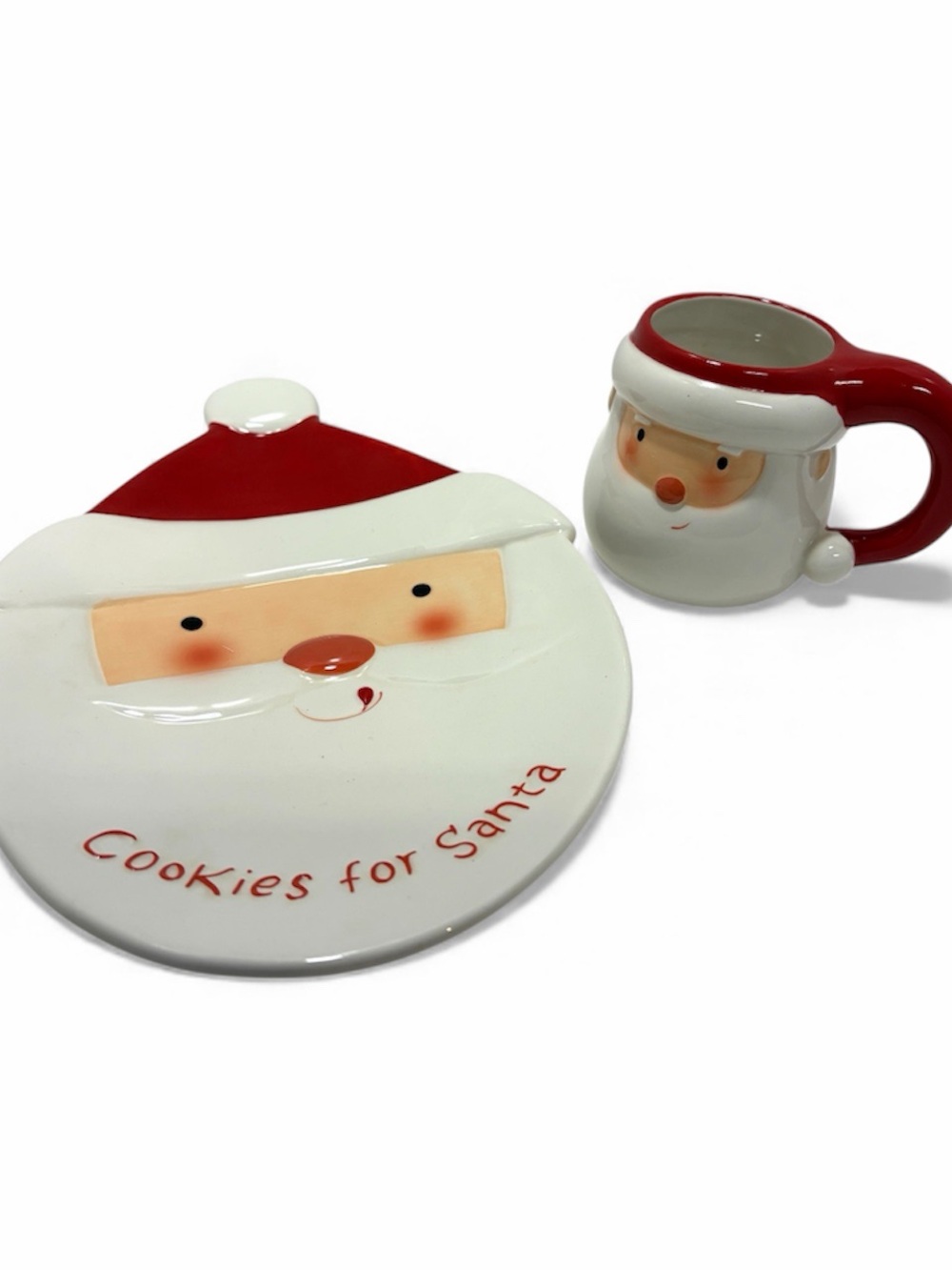 Hallmark Santa Cookie Plate and Mug Set